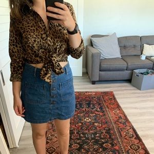 Leopard button up shirt